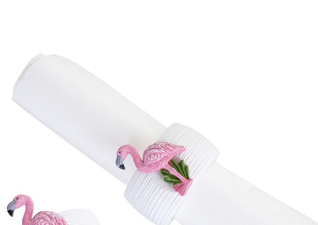 C amp f Home Flamingo Napkin Ring S 4