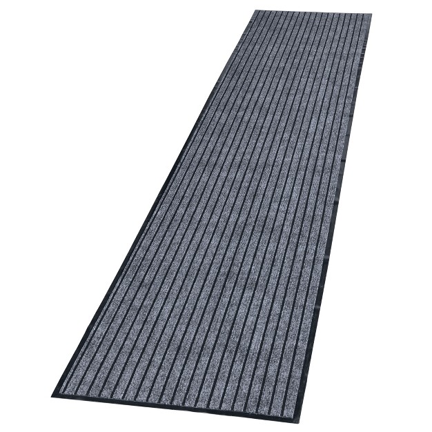 Collections Etc Extra long Tufted Stripe Design Non slip Utility Runner Rug