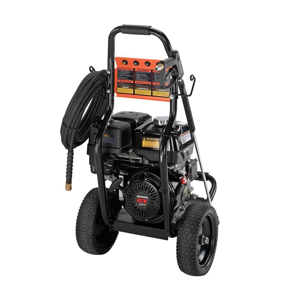 ECHO 4200 PSI 4.0 GPM Gas Cold Water Pressure Washer with Honda GX390 Engine and 50 Foot Hose with 4 Included Nozzle Tips PW-4200