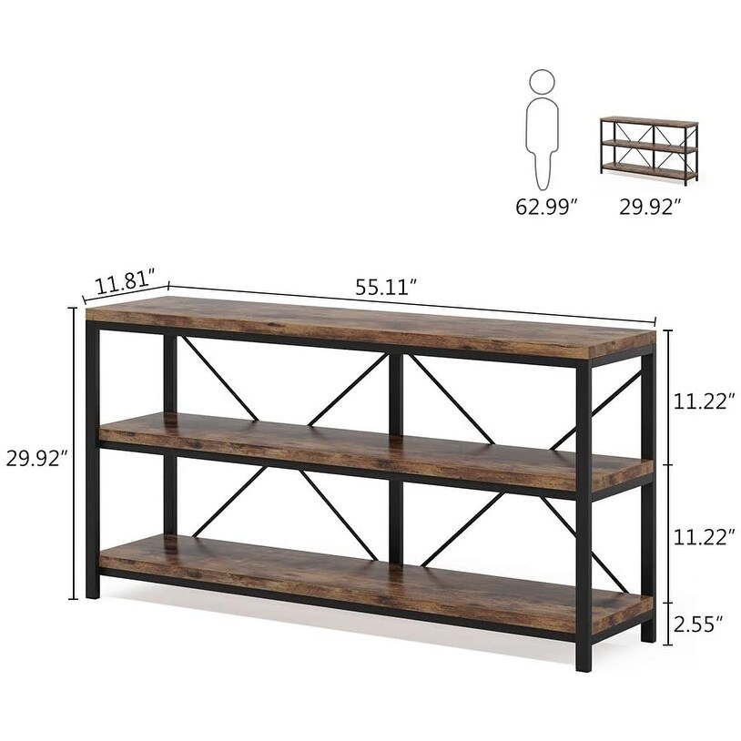 Sofa Table  3 Tiers Console Table  Narrow Long Sofa Table