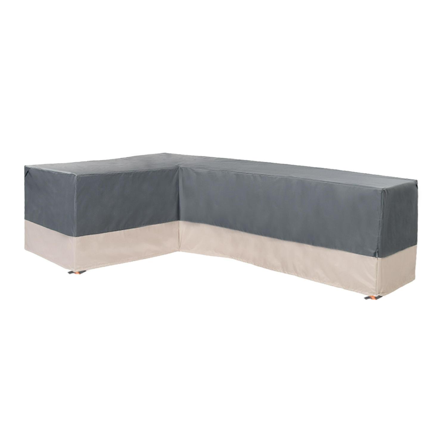 Modern Leisure Renaissance Outdoor Sectional Cover， Left-Facing， 104 L x 83 L x 32 W x 31 H， Gray