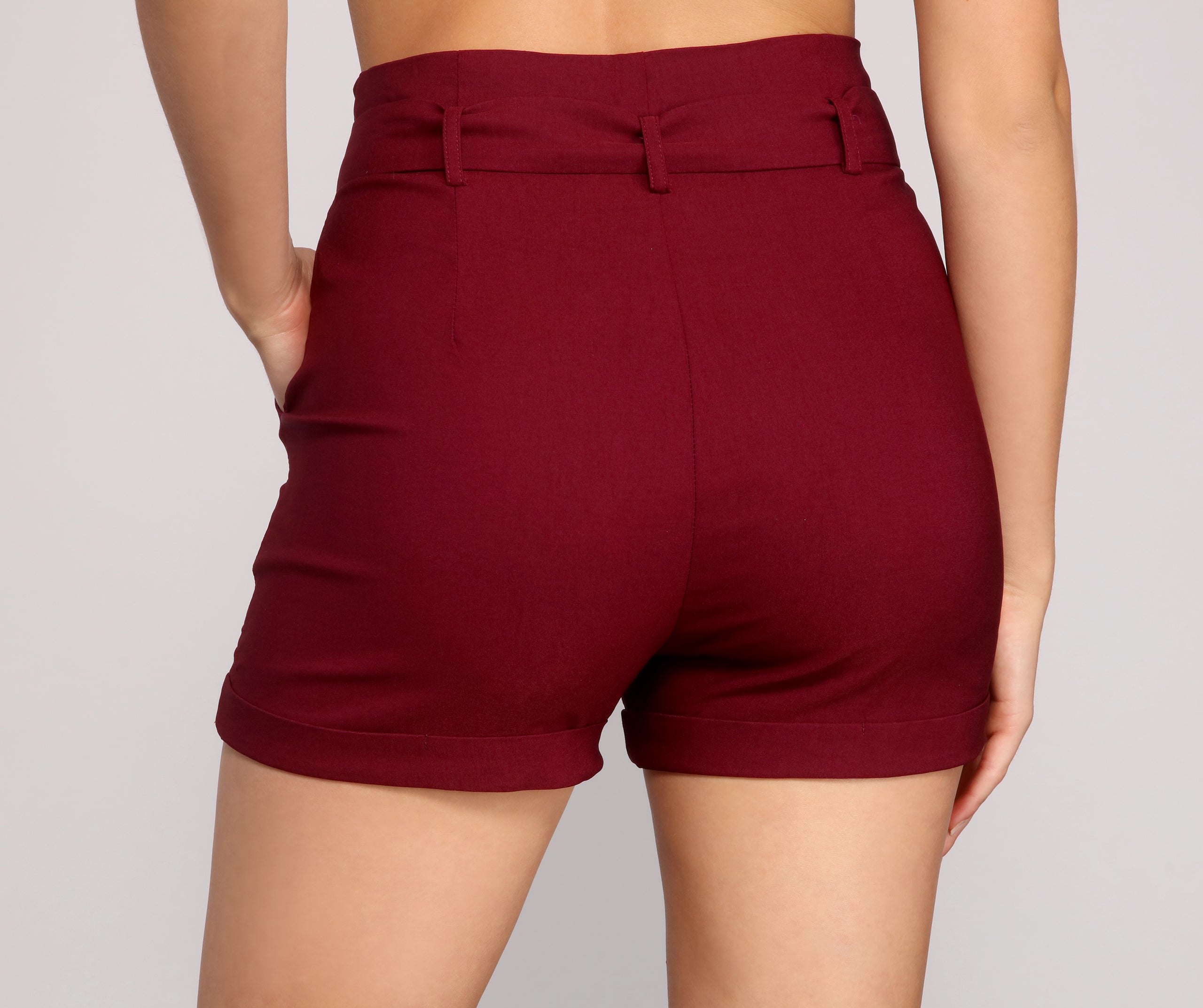 Elevated Basics High Waist Paperbag Shorts