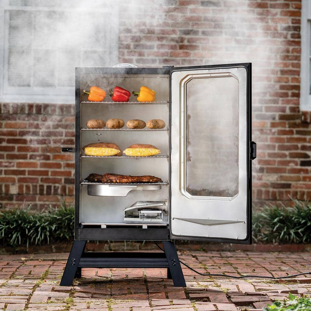 Masterbuilt 40 in. Digital Electric Smoker with Window and Legs in Black MB20070122