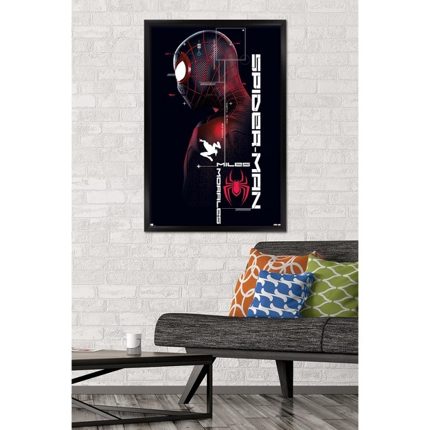 Trends International Marvel x27 s Spider man Miles Morales Miles Framed Wall Poster Prints