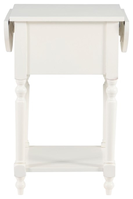 Home Square Wood Accent Table with USB in White Finish   Set of 2   Traditional   Side Tables And End Tables   by Homesquare  Houzz