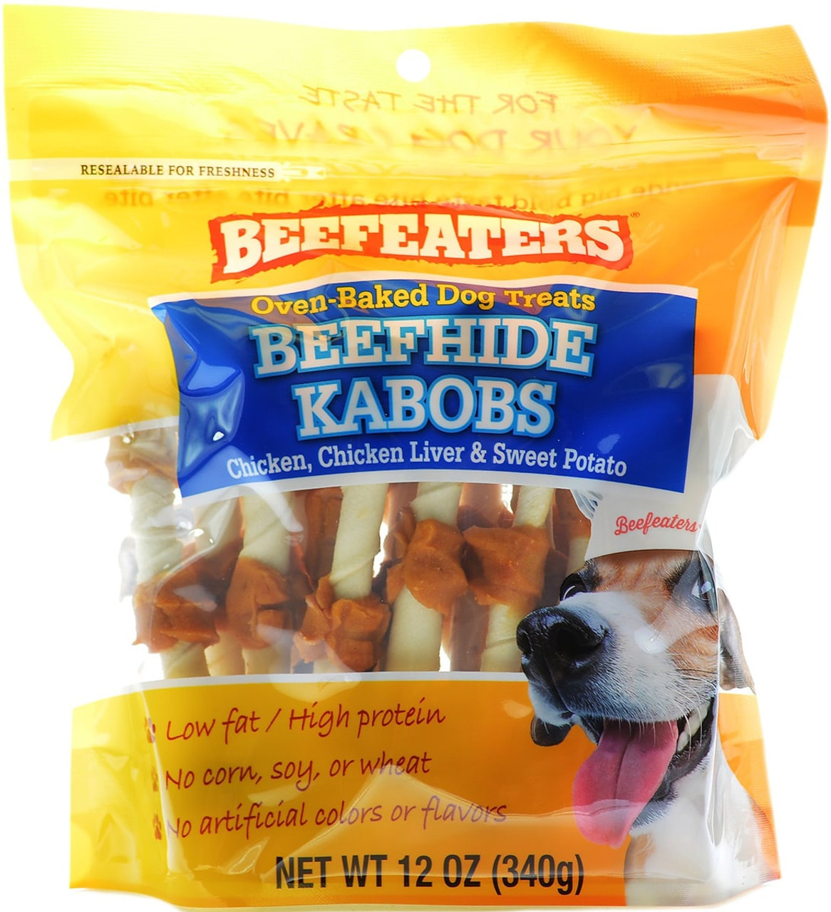 Beefeaters Oven Baked Beefhide Kabobs Dog Treats 12 oz