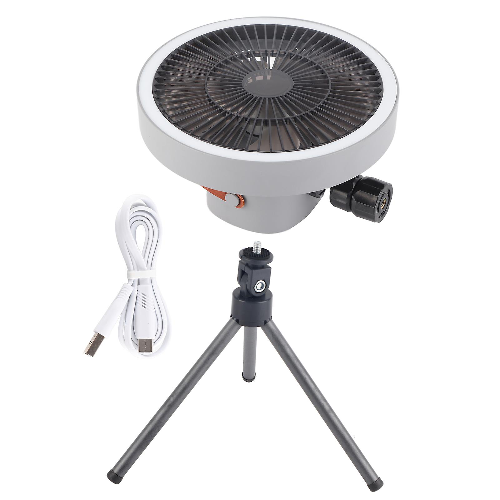 Portable Rechargeable Tripod Fan，Portable USB Rechargeable Tripod Portable Camping Fan Standing Fan Extended Durability