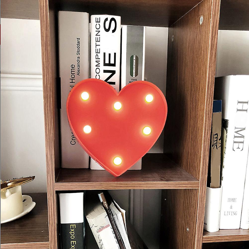 Led Night Light Romantic Heart Shape Decorative Lamp For Valentine's Day Proposal Confession Weddingwarm Light