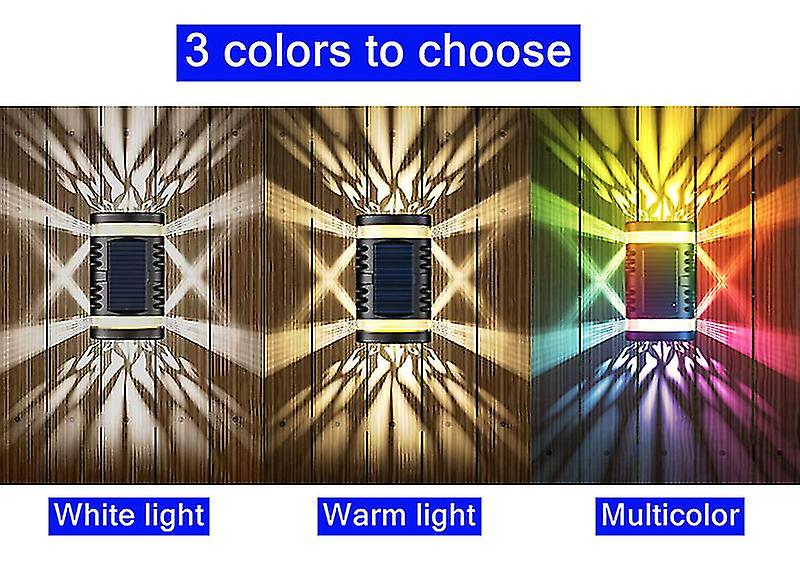 1pc Large Size Solar Led Outdoor Wall Lamp Waterproof Garden Decor Light For Balcony Courtyard Landscape Street Garden Wall Light