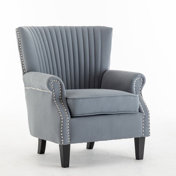 Accent Chair Wingback Chair Tufted Armchair with Padded Seat