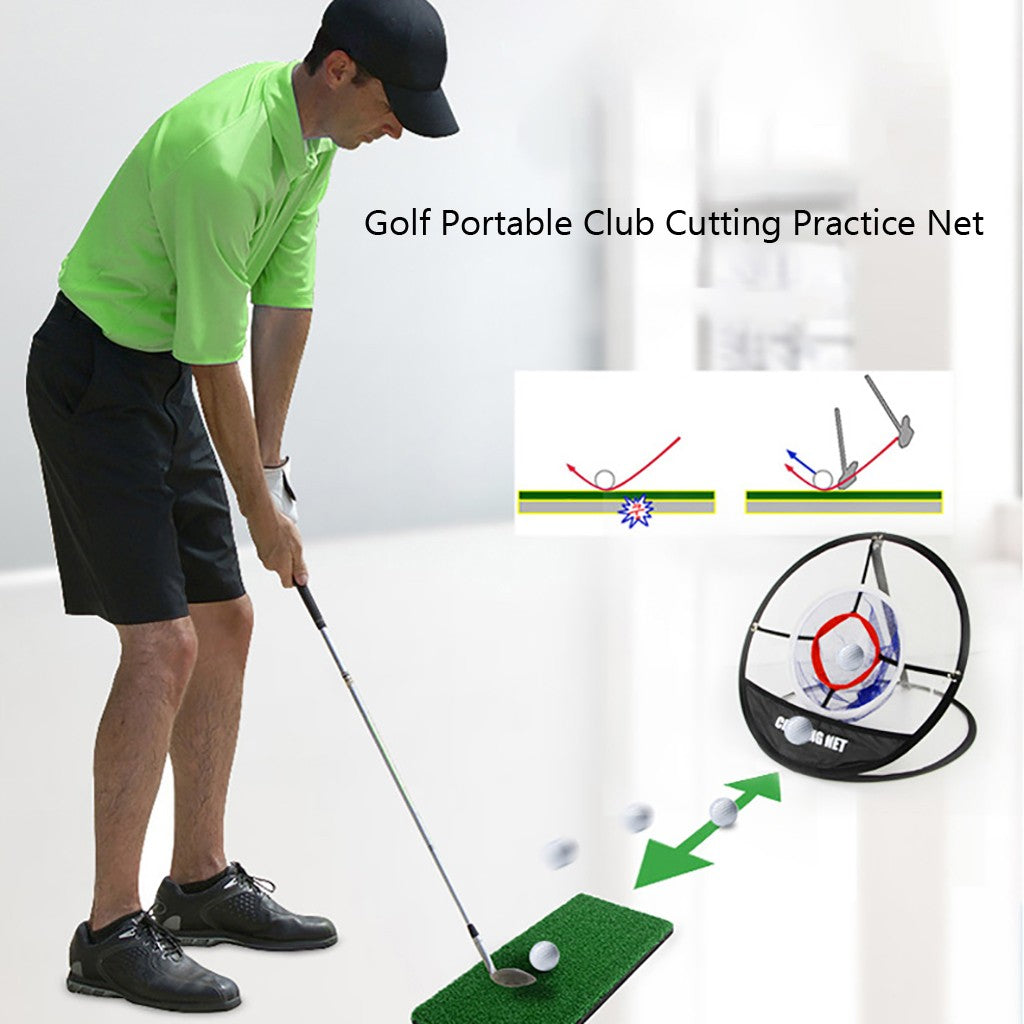 YOHOME Golf Portable Club Cutting Practice Net Available Indoor and Outdoor