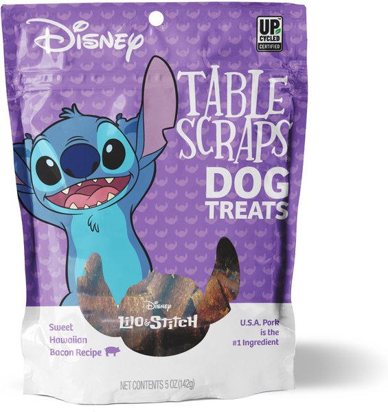 Disney Table Scraps Stitch Sweet Hawaiian Bacon Recipe Jerky Dog Treats， 5-oz bag