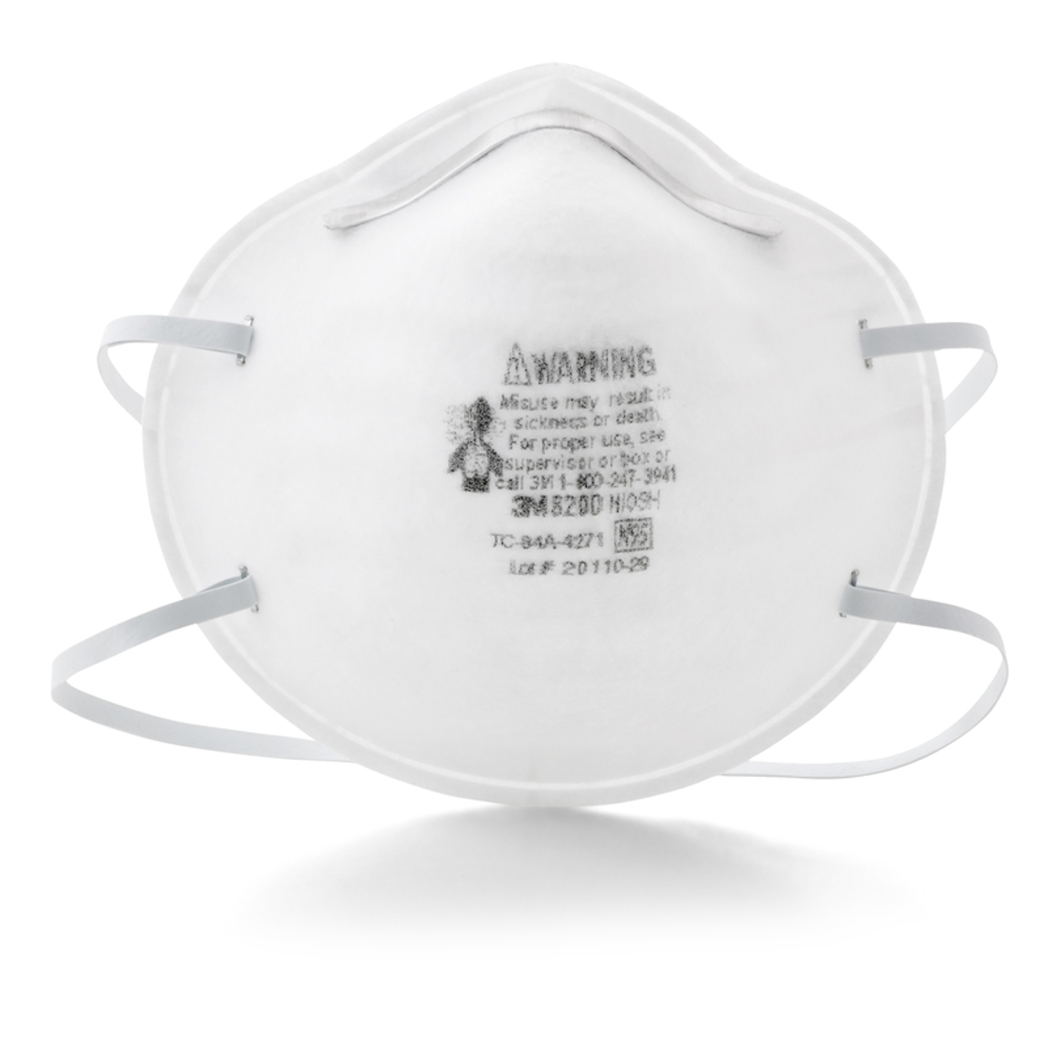 3M N95 Lawn and Garden Disposable Respirator White 2 pk