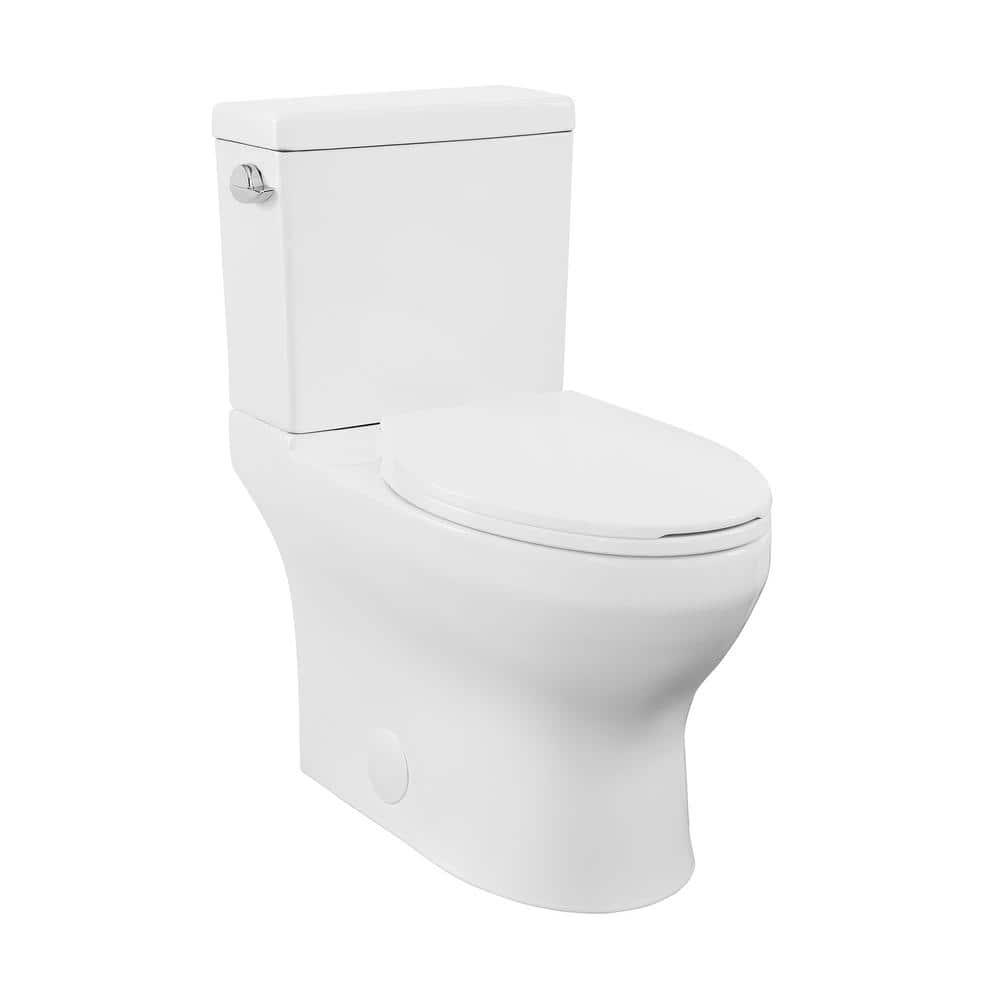 Swiss Madison Classe 2piece 128 GPF Single Flush Elongated Toilet in Glossy White Seat Included