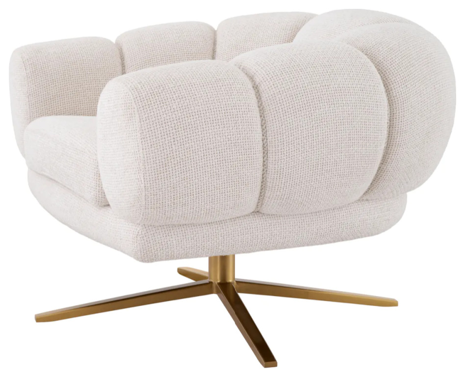 White Modern Swivel Chair  Eichholtz Sunset   Contemporary   Armchairs And Accent Chairs   by Oroa   Distinctive Furniture  Houzz