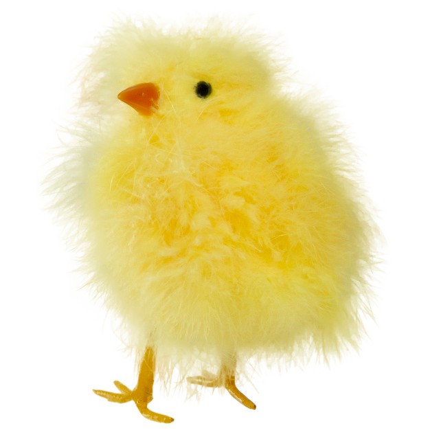 Northlight 5 Furry Chick Facing Right Spring Easter Figure Yellow