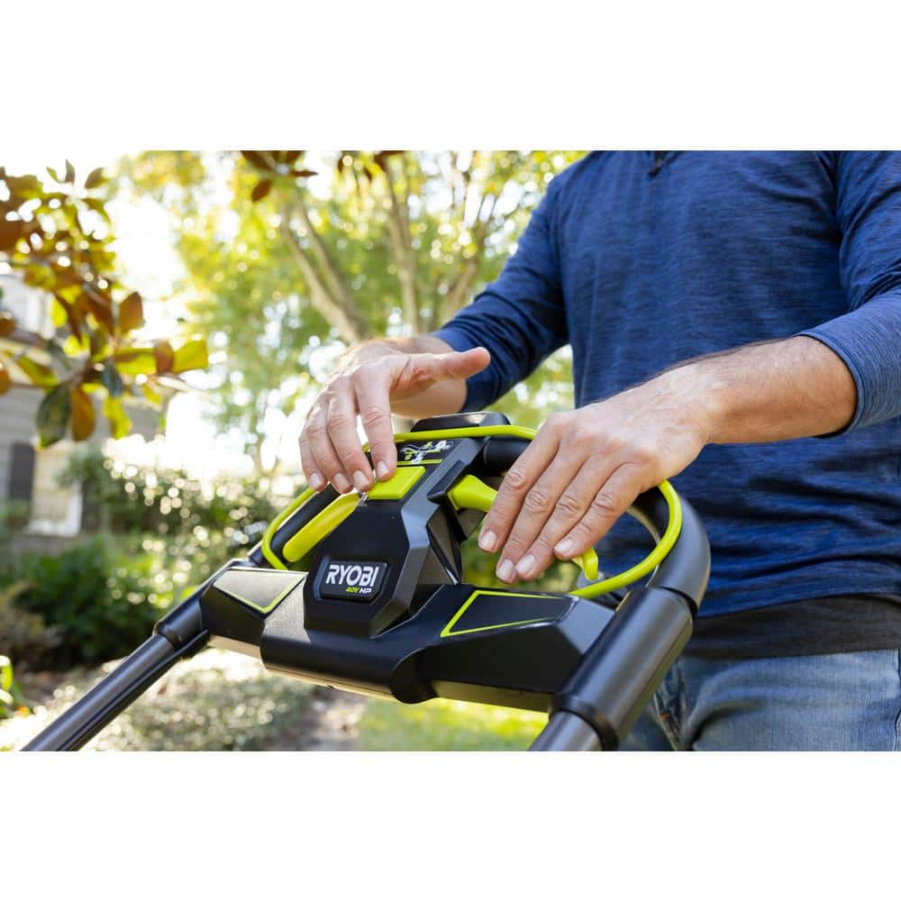 RYOBI 40V HP Brushless 20 in. Cordless Electric Battery Walk Behind Self-Propelled Mower with 6.0 Ah Battery and Charger RY401180