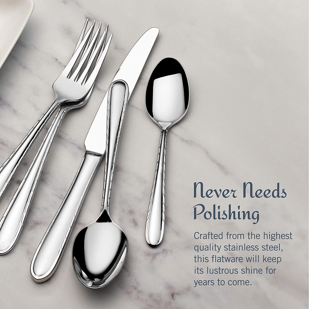 20 Piece Stainless Steel Flatware Set  Service For 4