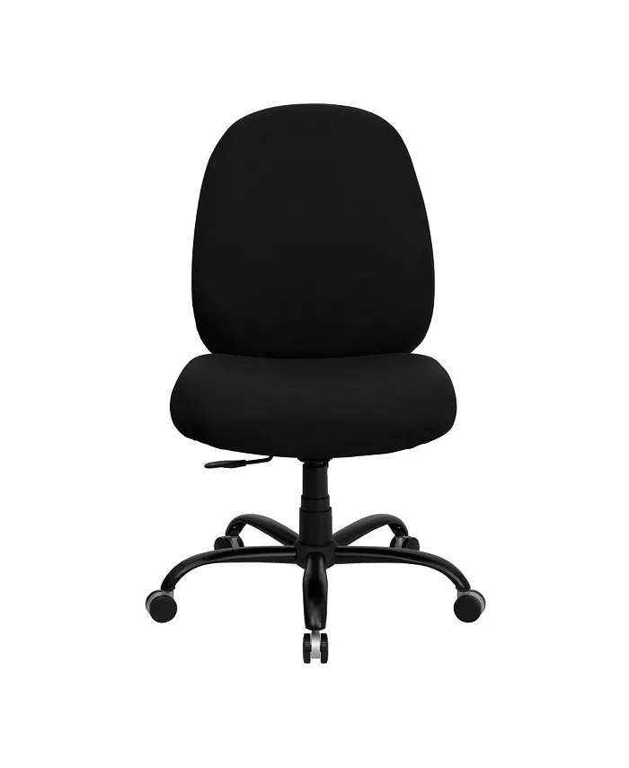 EMMA+OLIVER Big and Tall 400 Lb. Rated High Back Fabric Executive Swivel Ergonomic Office Chair With Adjustable Back Height