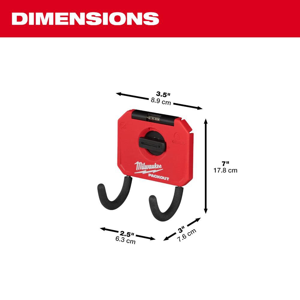 Milwaukee PACKOUT 3 Curved Hook 48-22-8335 from Milwaukee