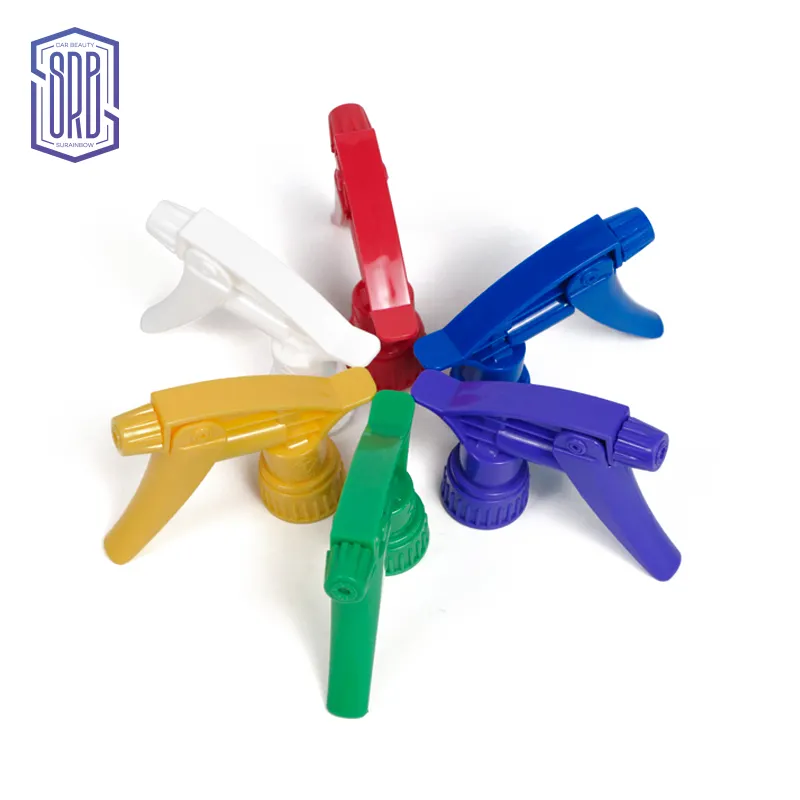 Durable Colorful Plastic Finger Trigger Sprayer Spray Trigger Nozzle Head for Car Wash and Gardening