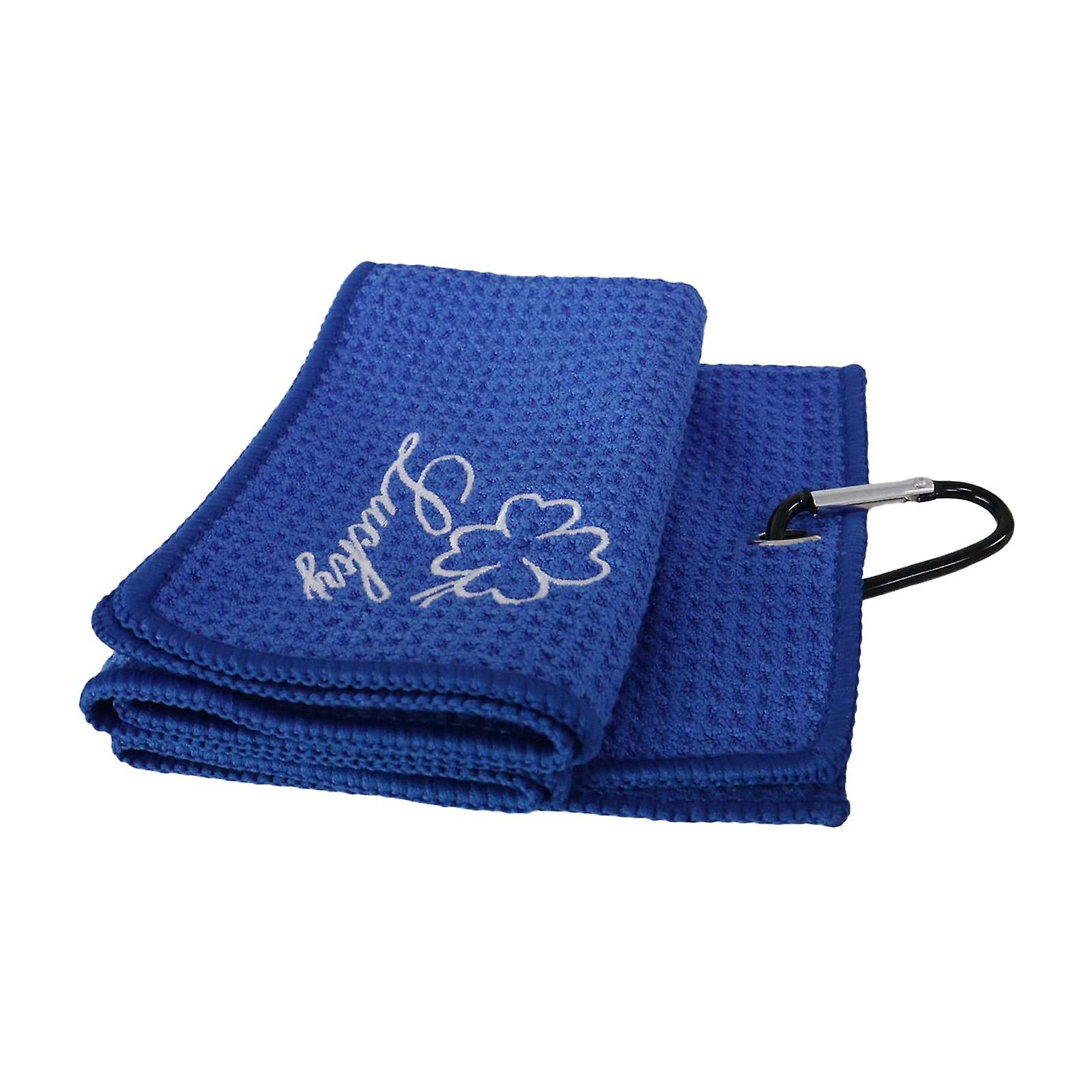 Golf Towel For Golf Bags Golf Club Cleaning Towel For Cycling Outdoor Sports Blue