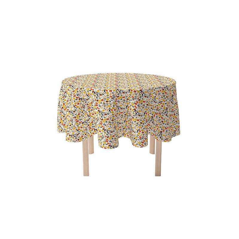 Round Tablecloth， 100% Polyester， 90 Round， Hanukkah Celebration Essentials