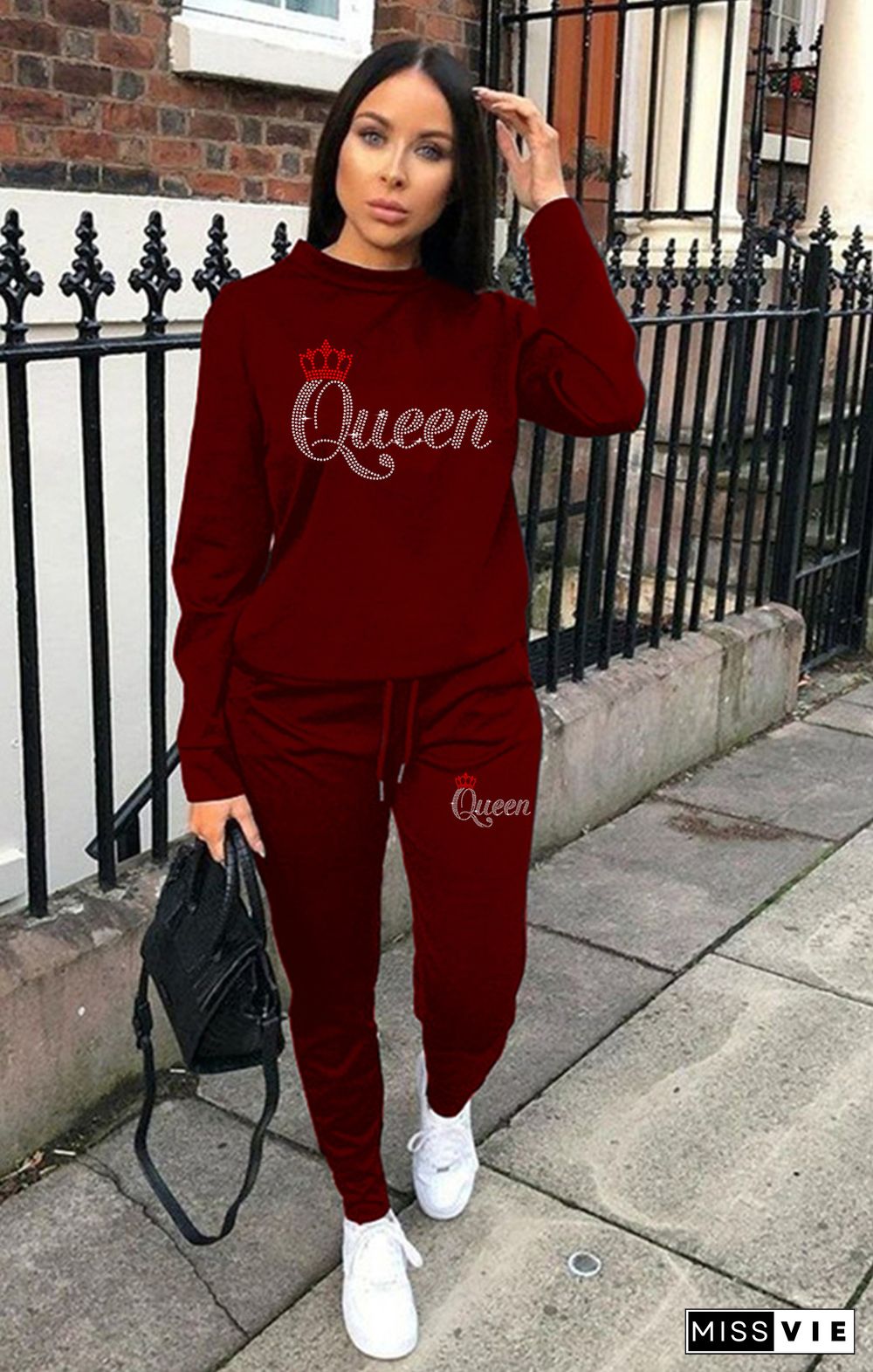 O Neck Loose Pullovers Sweatshirts 2 Piece Sets