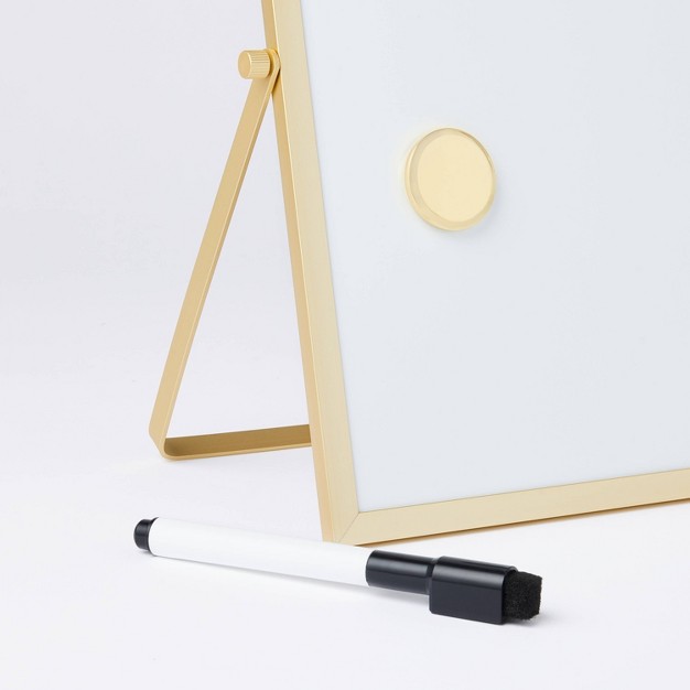 Gold Framed Easel Desktop Dry Erase Board