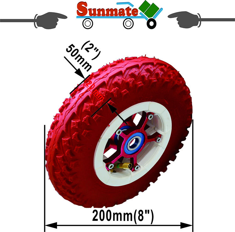 New Design 8 inch Electric Skateboarding Parts oy Hub Mountain Road Pneumatic Rubber Tire Scooter Wheel 200x50mm