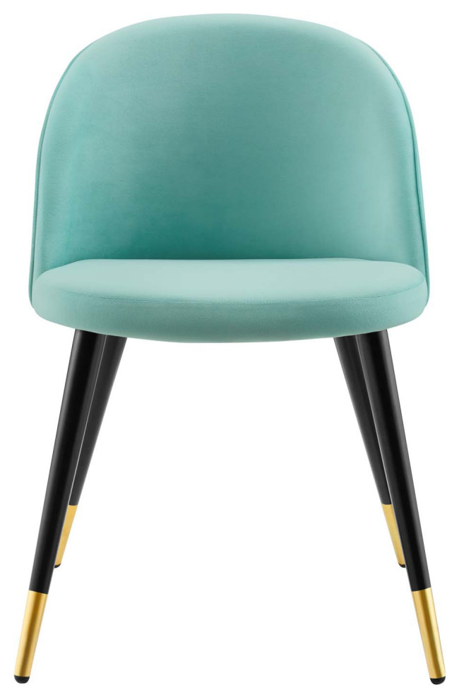 Modway Cordial Performance Velvet dining chairs Set of 2   Midcentury   Dining Chairs   by Beyond Design  ampMore  Houzz