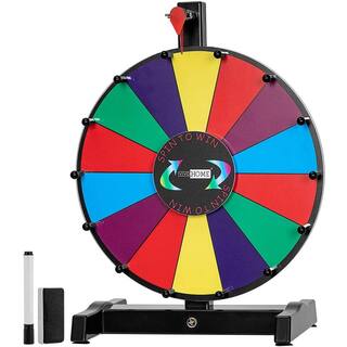 VIVOHOME Tabletop Spinning Prize Wheel with 14-Color Slots Dry Erase Marker and Eraser X002BR5H95