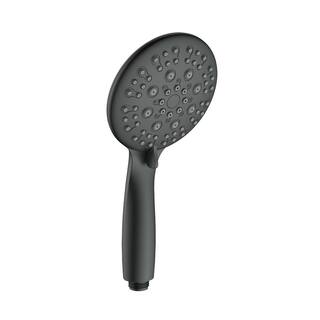 GIVING TREE 5-Spray Patterns with 4 in. Round Wall Bar Shower Kit with High Pressure Hand Shower in Matte Black (Valve Included) HDFFBT714A1-MB