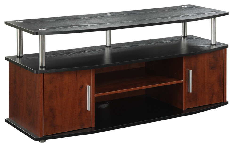 Designs2Go Monterey Tv Stand With Cabinets And Shelves   Contemporary   Entertainment Centers And Tv Stands   by VirVentures  Houzz