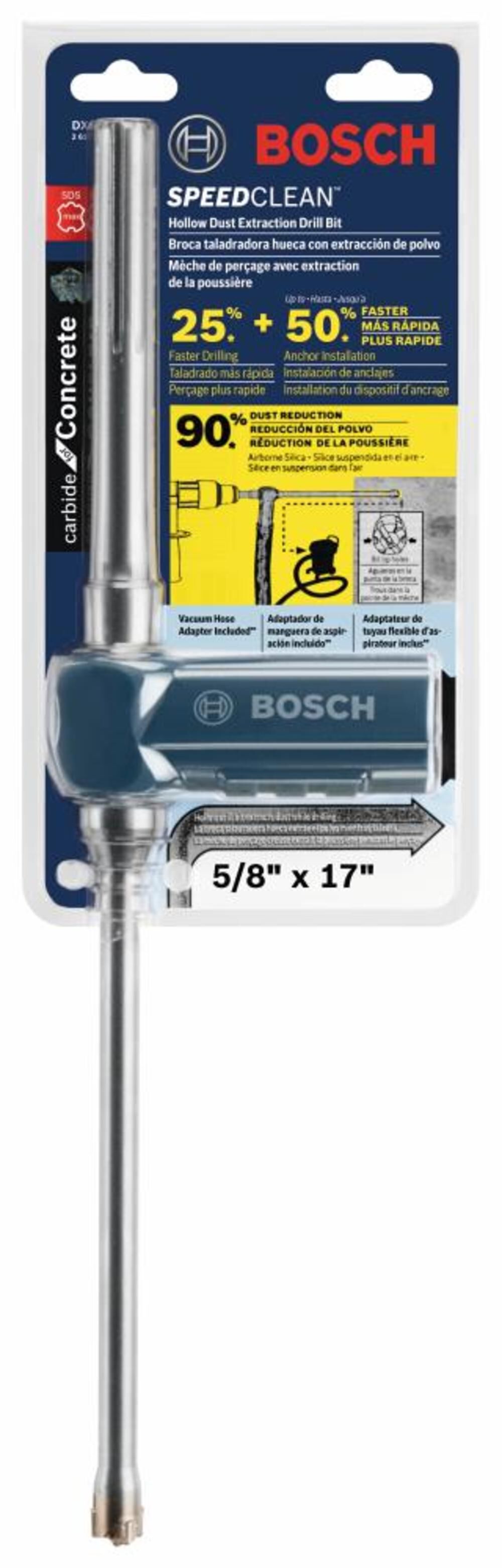 Bosch 5/8 In. x 17 In. SDS-max Speed Clean Dust Extraction Bit DXS5020 from Bosch