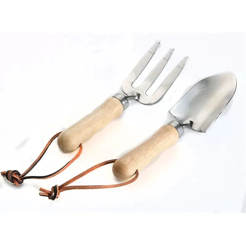 New Design 2 Pcs Stainless Steel Planting Tools Combination Home Gardening Hand Tools Set Garden Tool Set