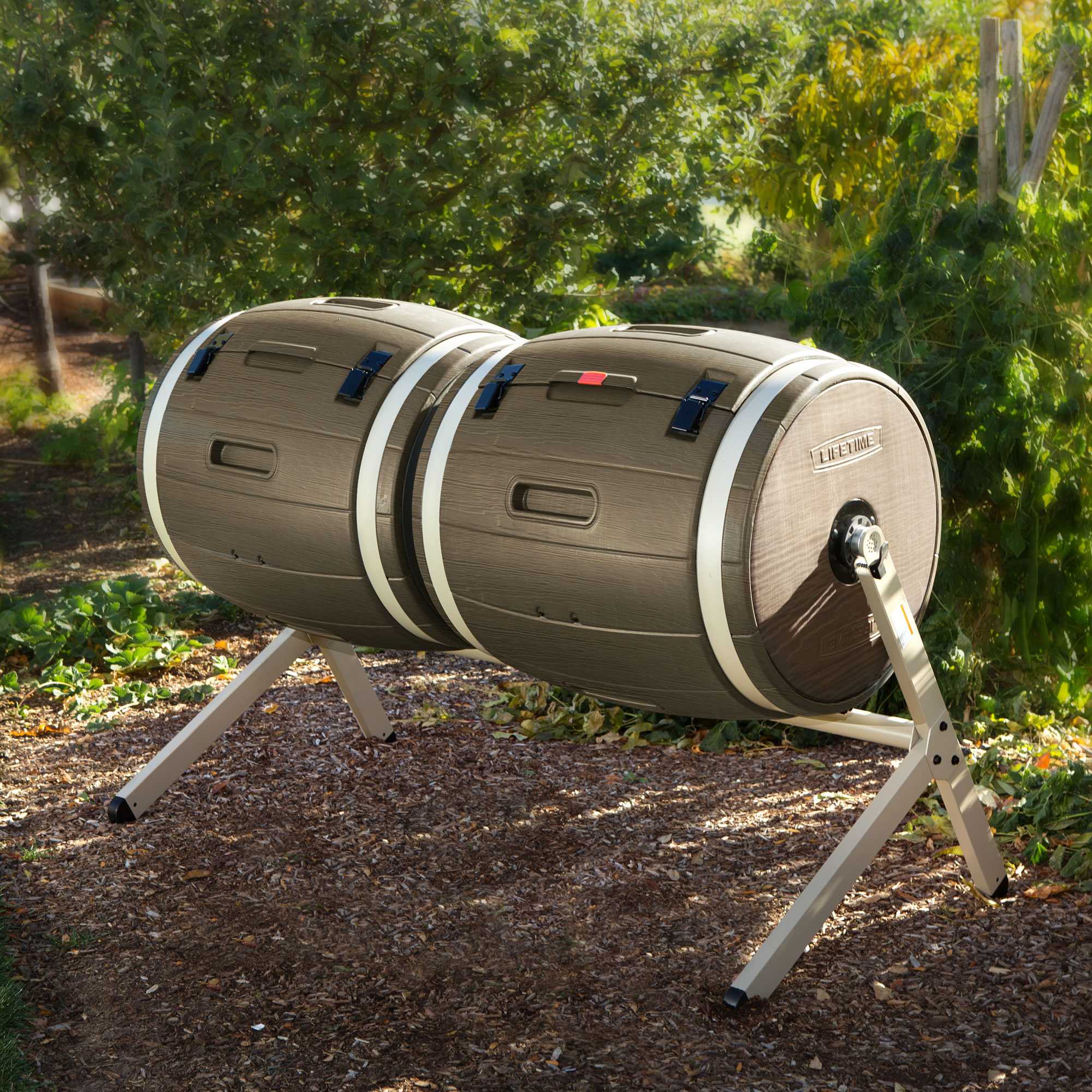 Lifetime Double Bin Rotating Composter (100 gallon)