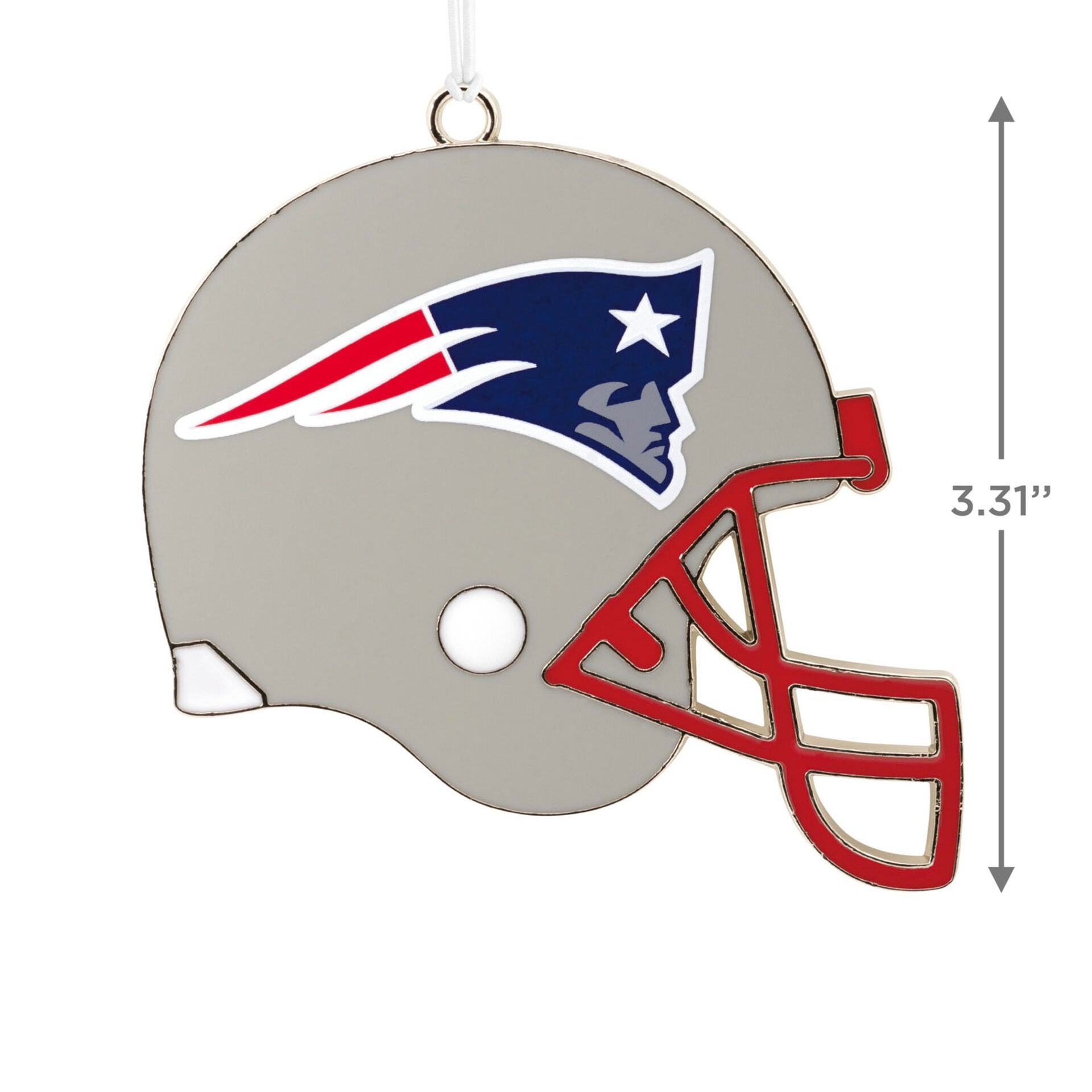 Hallmark  NFL New England Patriots Football Helmet Metal Hallmark Ornament