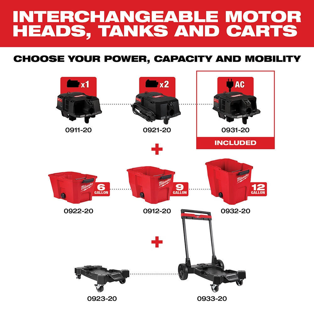 Milwaukee 6.5 Peak HP Wet/Dry Vacuum Motor Head 0931-20 from Milwaukee