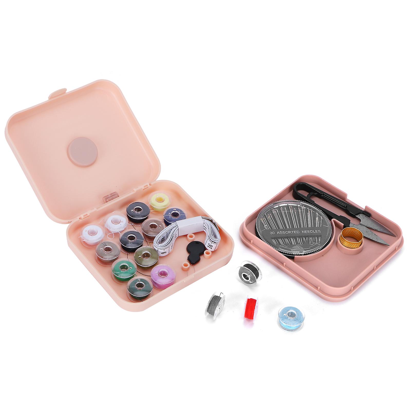 Magnetic Sewing Kit Travel Portable Storage Box Diy Embroidery Needle Thread Scissor Set