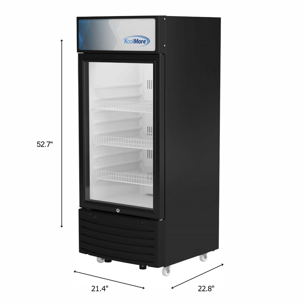 6 cu. ft. One Glass Door Commercial Display Merchandiser Refrigerator (KM MDR 1D 6C)   6 Cu. Ft.