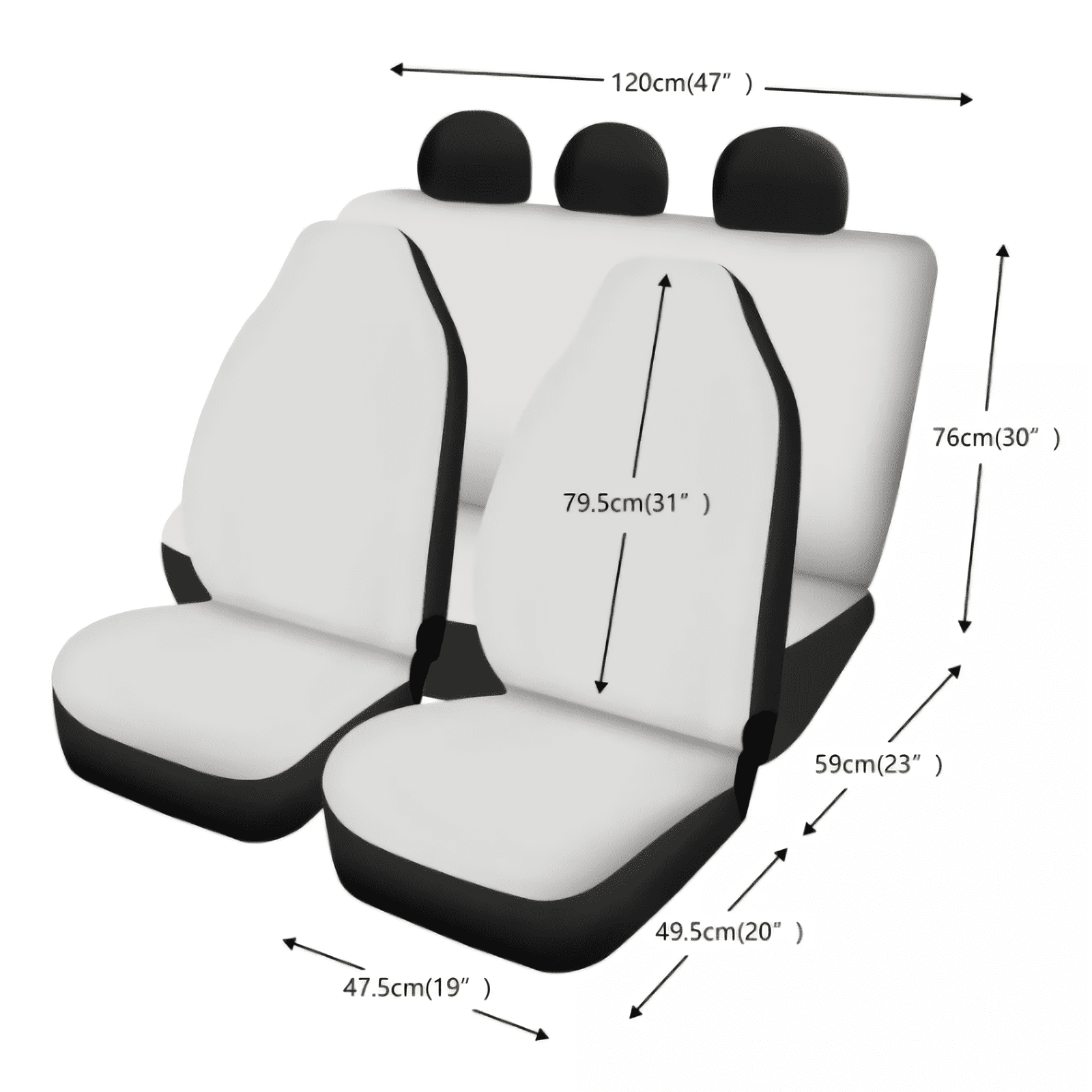 Xoenoiee Car Seat Covers 4 Pcs Full Set， Horse Unicorn Design Auto Front Seat and Rear Split Bench Seat Cover Auto Accessories Universal Fit