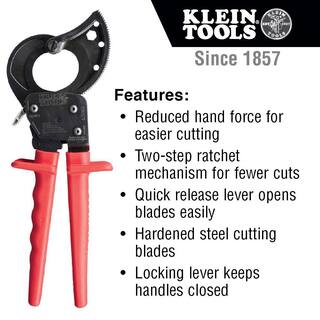 Klein Tools 10-14 in. Ratcheting Cable Cutter 63060