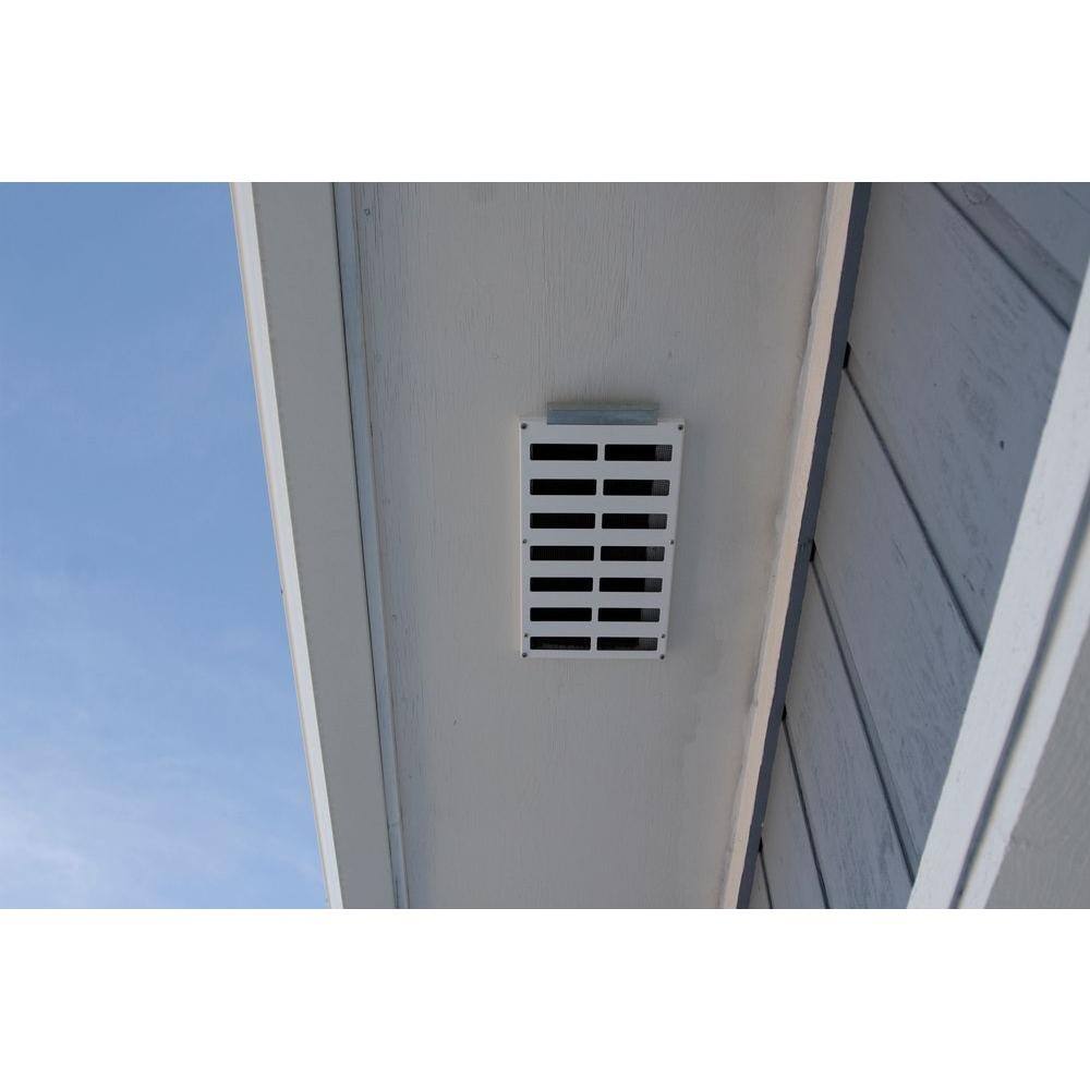 Master Flow 16.5 in. x 1.5 in. Rectangular Almond Built-In Screen Galvanized Steel Soffit Vent (Carton of 12) EMBER1A-12