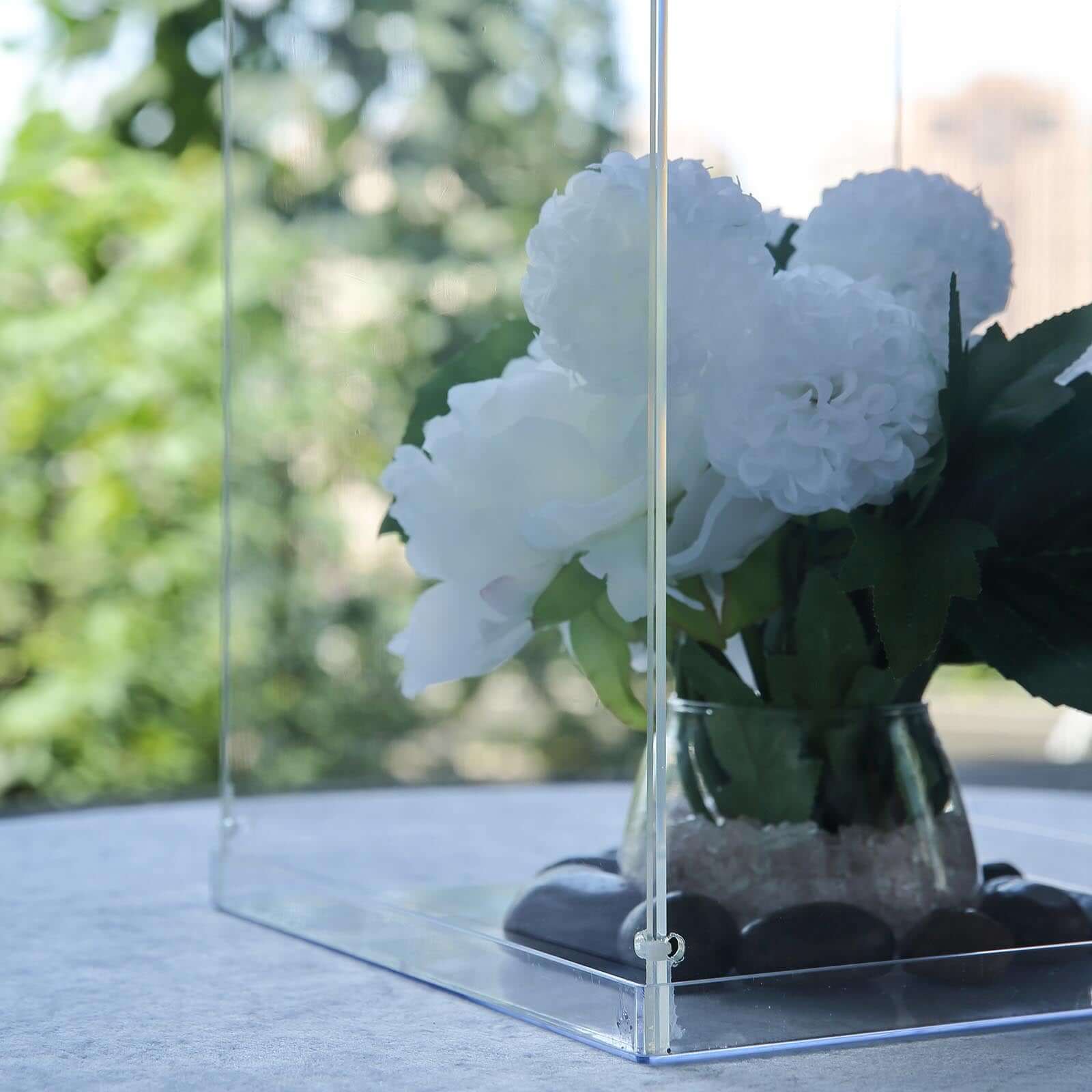 Clear Acrylic Pedestal Riser, Transparent Display Box with Interchangeable Lid and Base 24