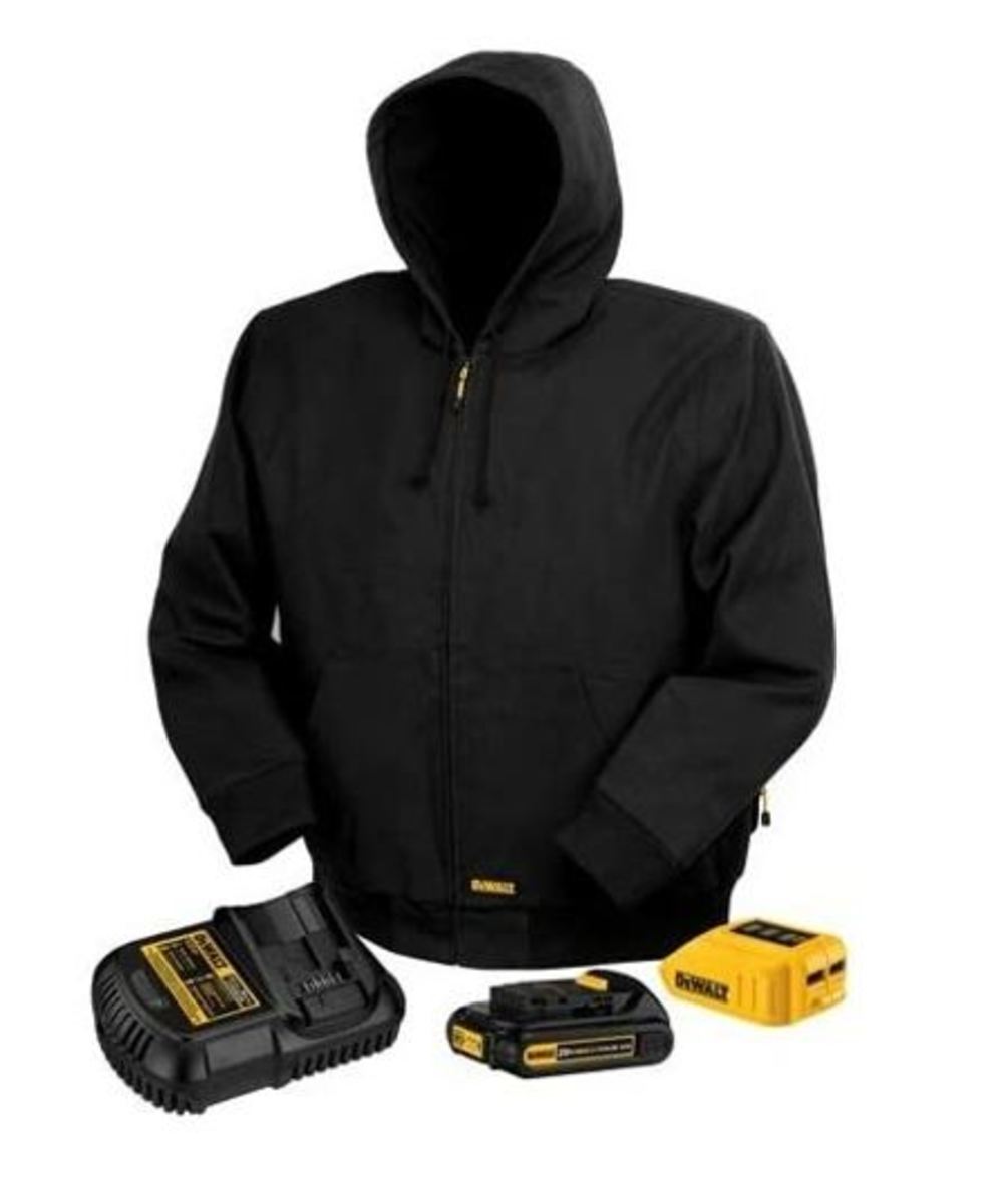 DEWALT 20V/12V MAX Hooded Heated Jacket Black Kit Large DCHJ061C1-L from DEWALT