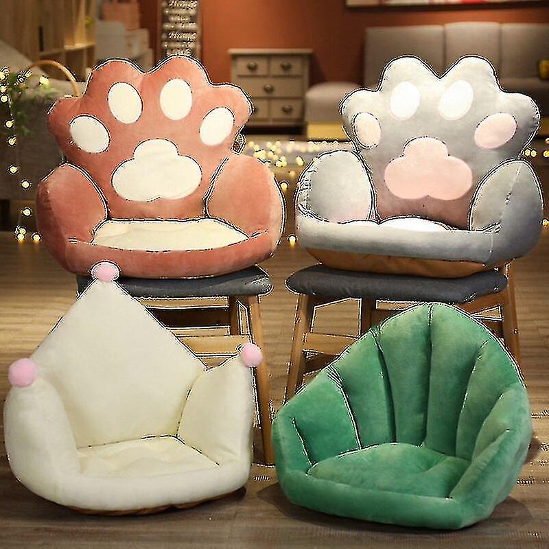 1pc 50*35cm Colorful Paws Crowns Shell Plush Sofa Pillow Surround