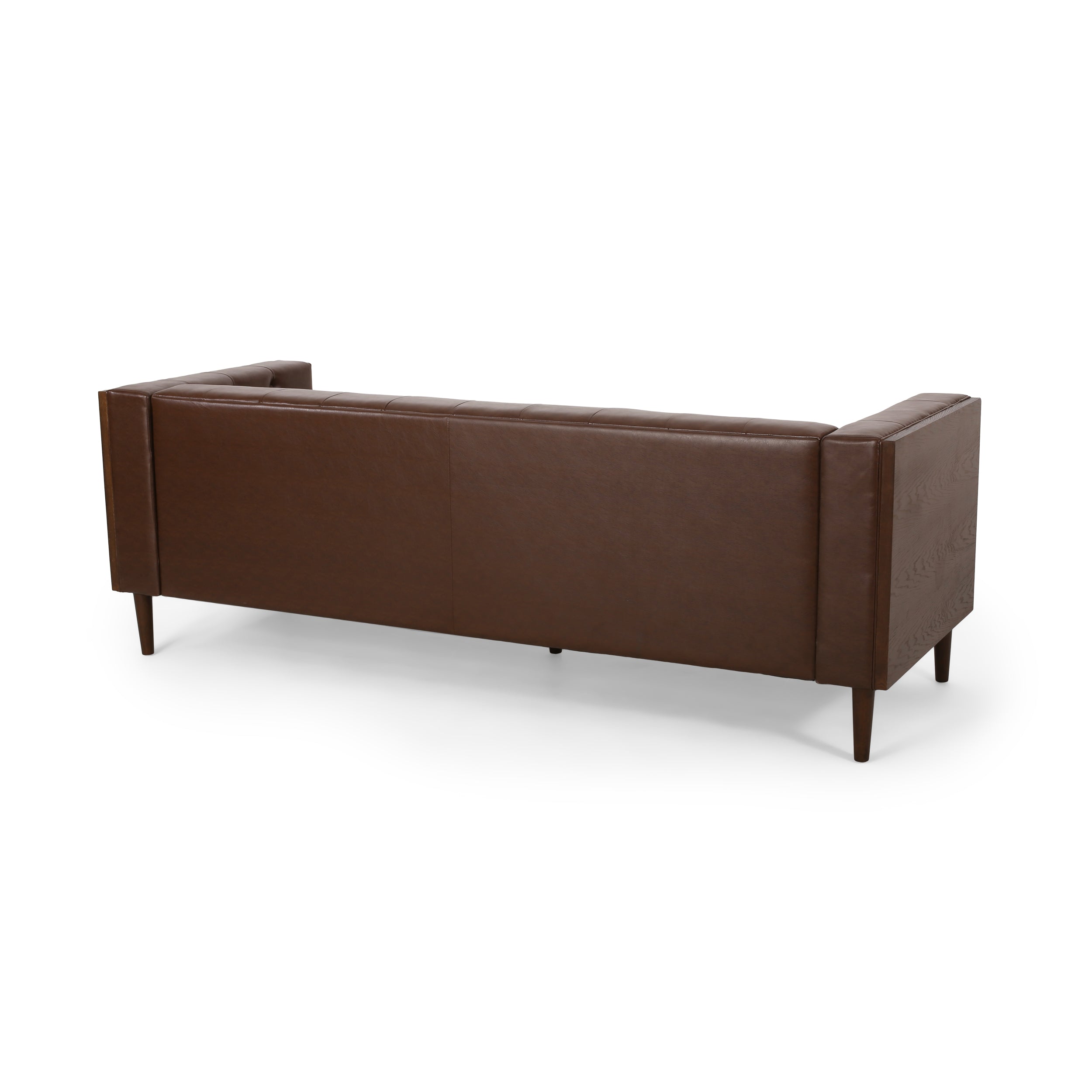 Neilan Contemporary Tufted Deep Seated Sofa with Accent Pillows