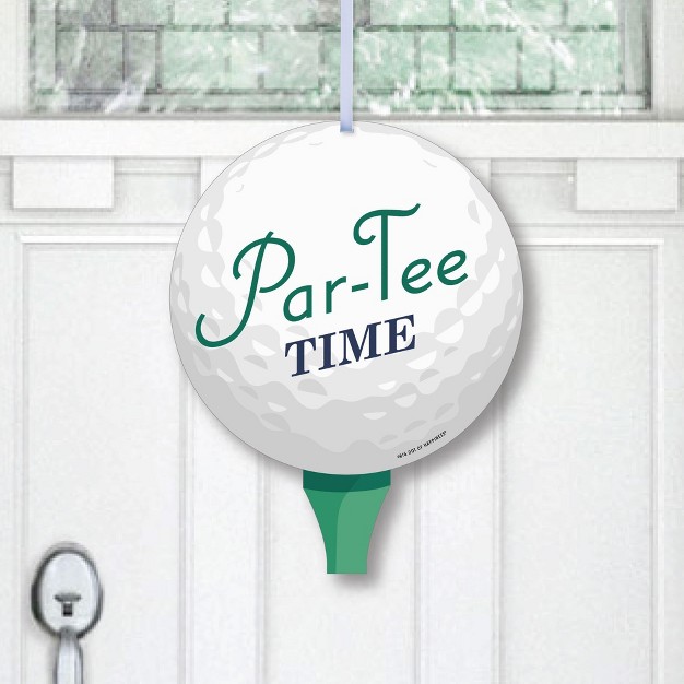 Big Dot Of Happiness Par tee Time Golf Hanging Porch Birthday Or Retirement Party Outdoor Decorations Front Door Decor 1 Piece Sign