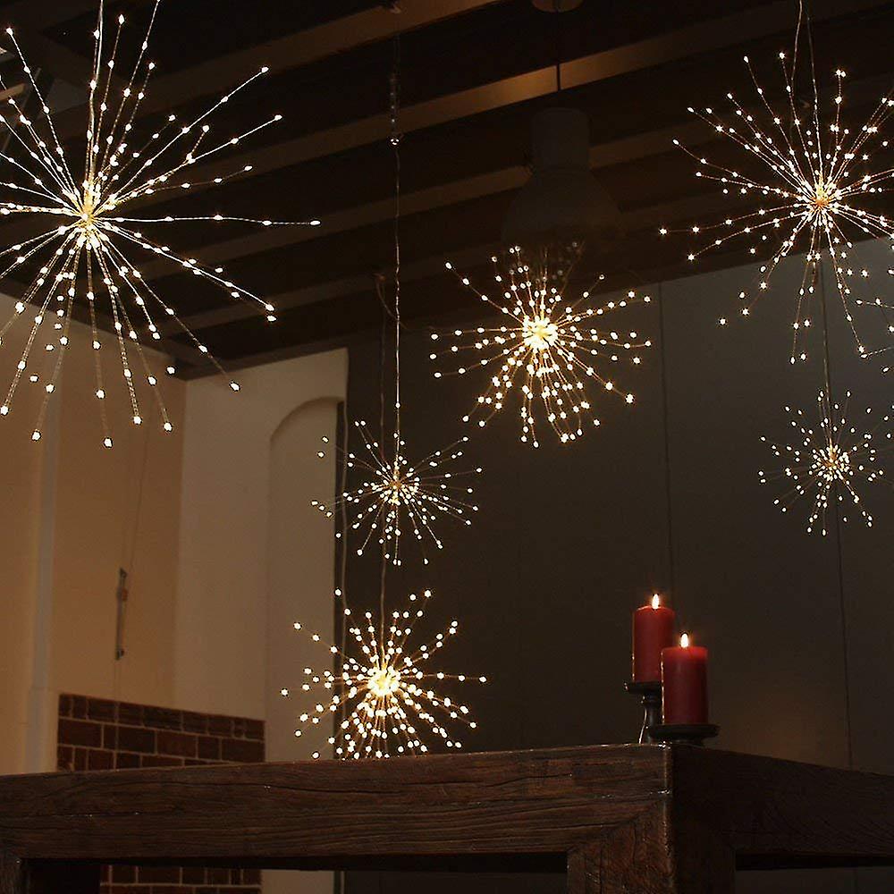 2-pack Dandelion String Lights， Led Fireworks Copper String Lights